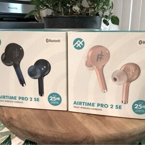 2 Sets.. Airtime Pro 2 SE Wireless Earbuds and Wireless Charing Pads